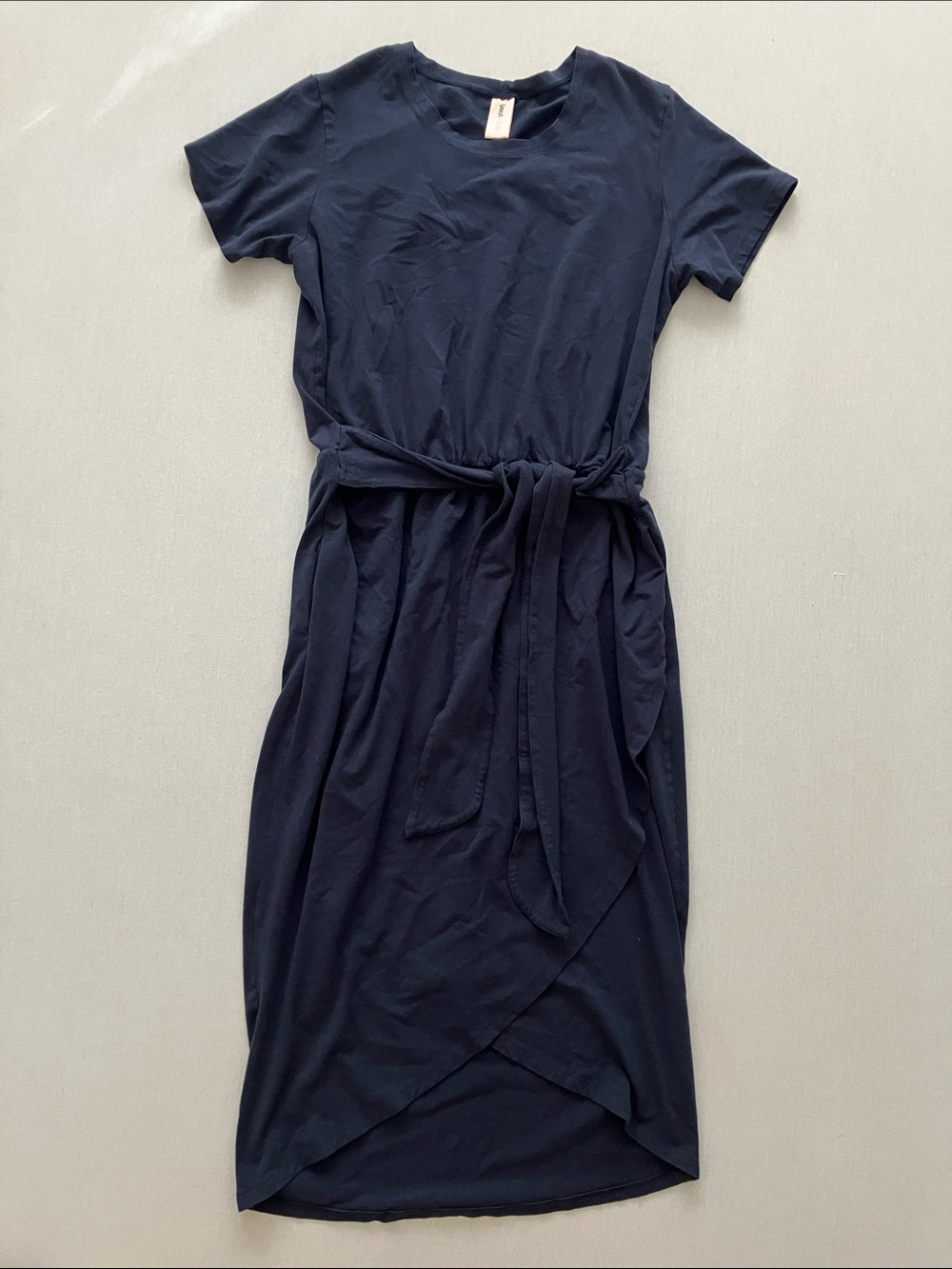 Smash + Tess Navy Tie-Waist Midi Dress